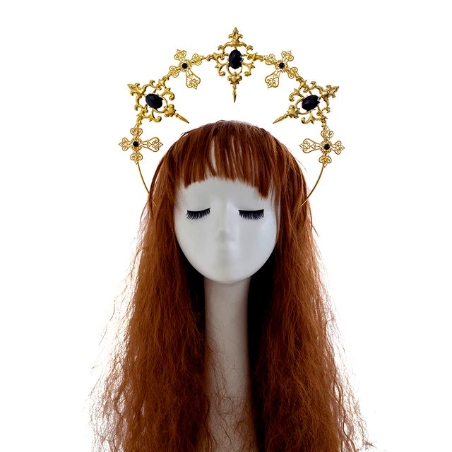 Gothic Vampire Goddess Sun Halo Headband Costume Accessory