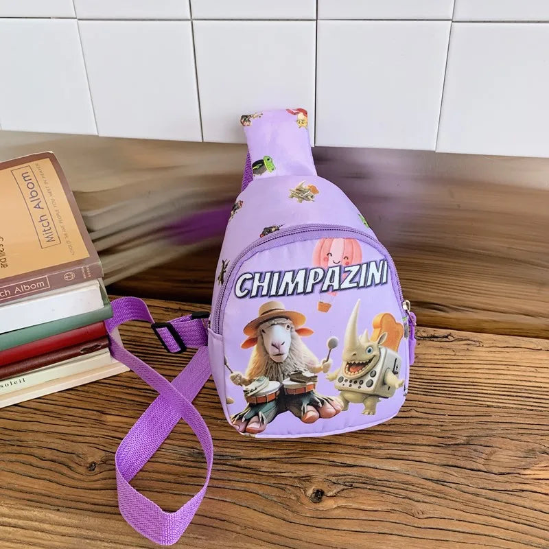 Tralalero Tralala Crossbody Bag Kids Travel Italian Brainrot Shoulder Bags Tung Tung Boys Girls Outdoor Sports Chest Pack Children Gift