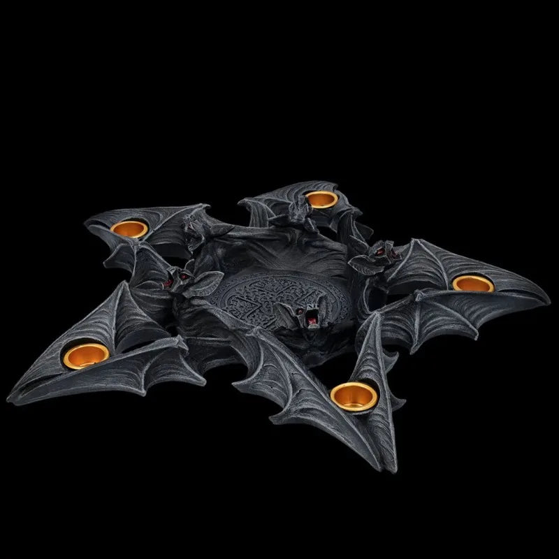Halloween Decoration Gothic Vampire Bat Candle Stand Home Decor