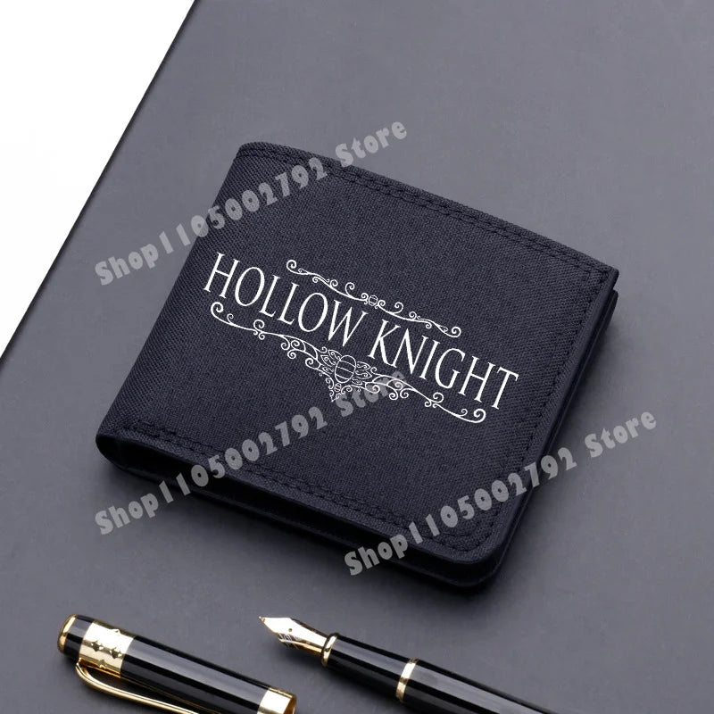 Hollow Knight Game Wallet Merch Silksong Men Kids Short Folding Coin Purse Gamer ID Card Holder