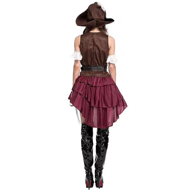 Sexy Pirate Captain Wench Fancy Dress Costume