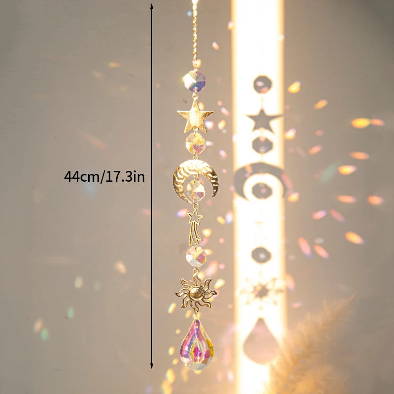 Crystal Suncatcher Pagan Wind Chimes Bohemian Garden Ornament