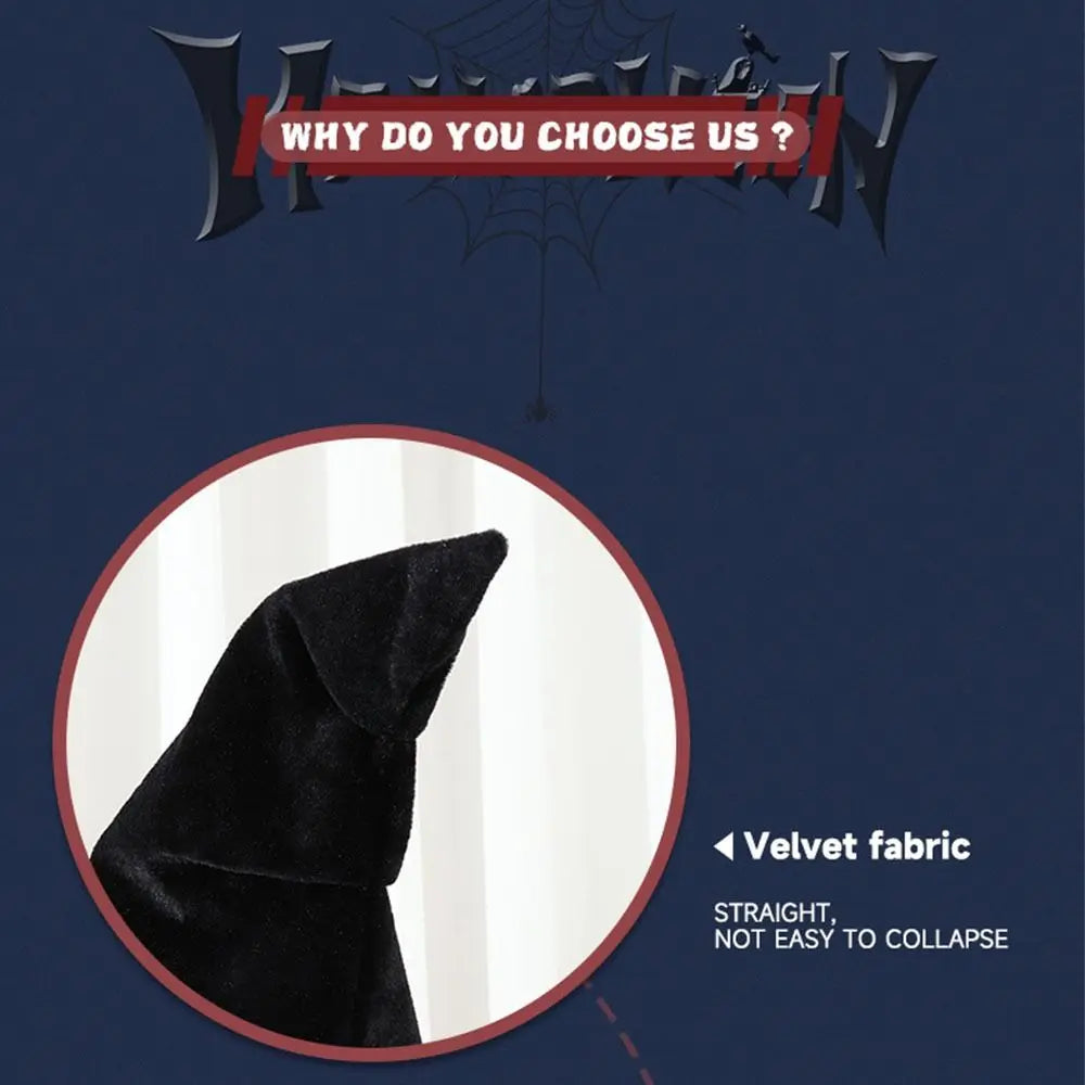 Witch Hat Gothic Queen Halloween Fancy Dress Costume Accessory