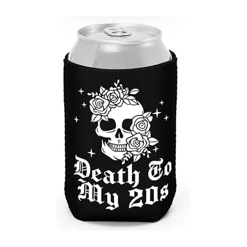 Gothic 30th Birthday Death to My 20s Party Decor Skull Can Drinks Cooler Present Gifts