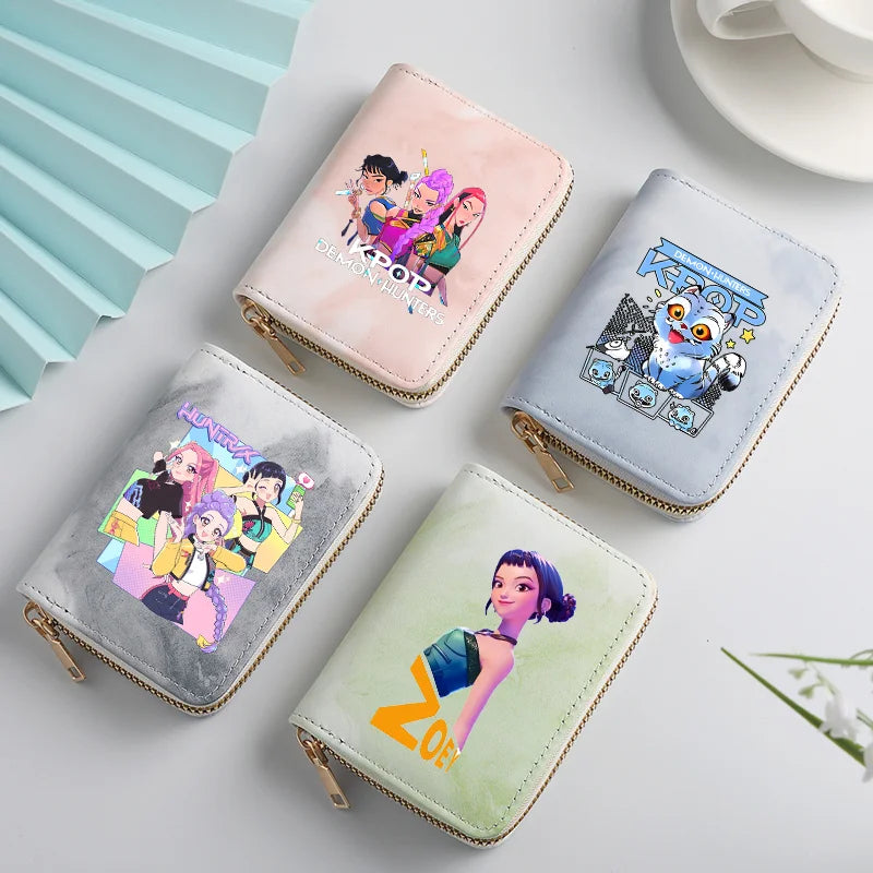 KPop Demon Hunters Fashion Wallets Huntrix Coin Money Cards Purse Rumi Mira Zoey Merch