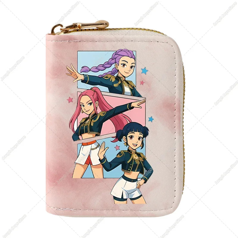 KPop Demon Hunters Fashion Wallets Huntrix Coin Money Cards Purse Rumi Mira Zoey Merch