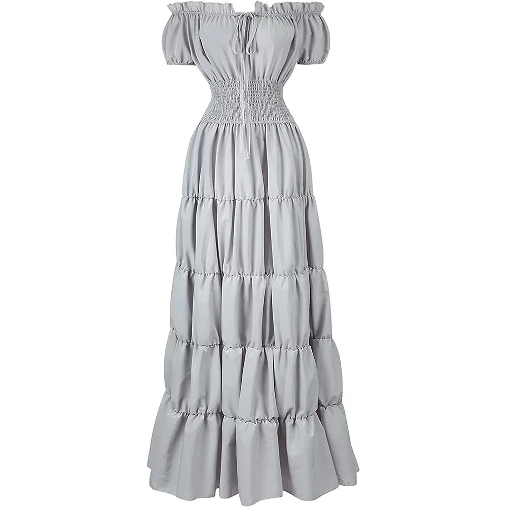 Medieval Renaissance Steampunk Maid Chemise Long Petticoat Dress