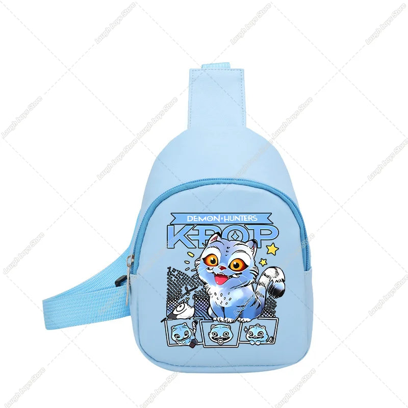 KPop Demon Hunters Huntrix Childs Backpack Rumi Mira Zoey Shoulder Bag Derpy Tiger Merch Gifts K-pop Cute