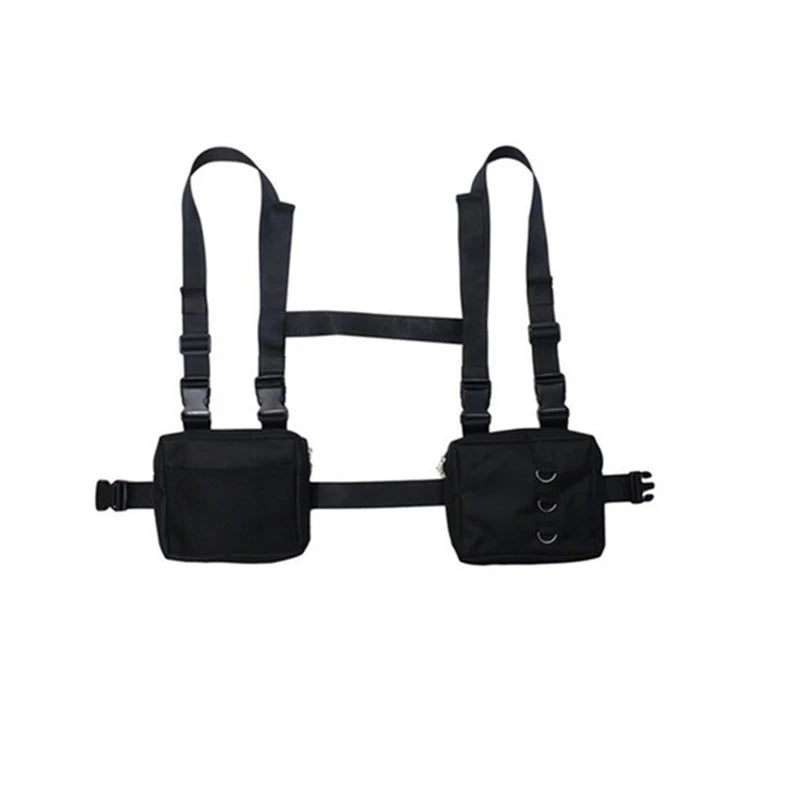Punk Chest Bag Tactical Waist Pack Unisex Outdoor Vest Bag Harness Utility Pouch