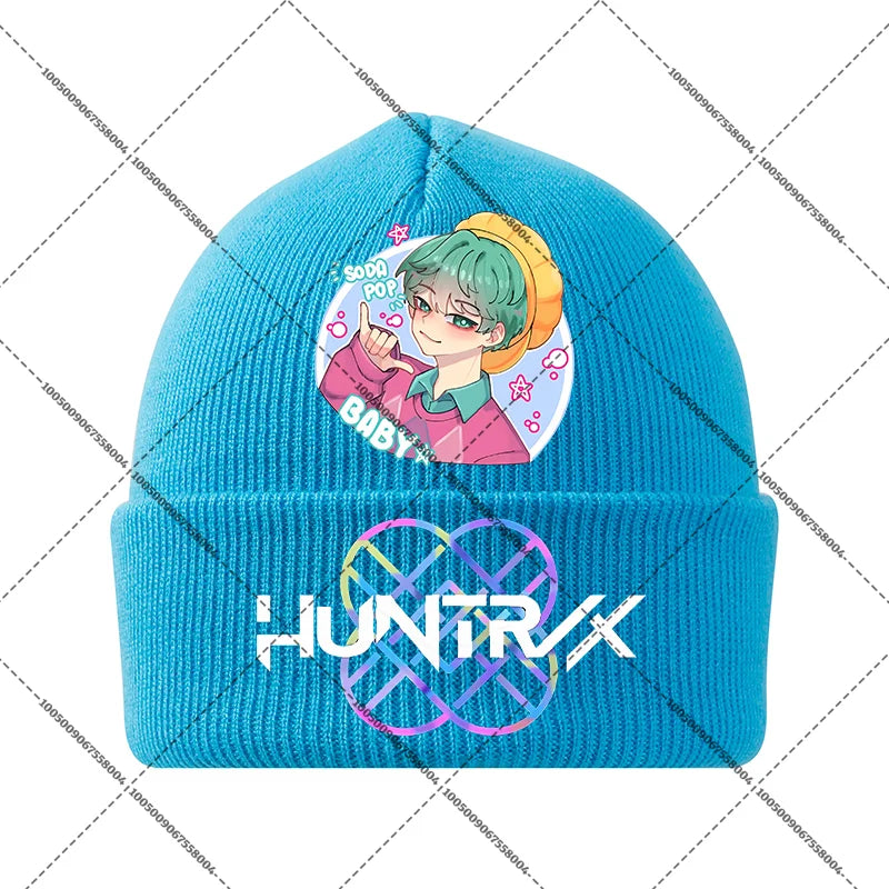 KPop Demon Hunters Huntrix Knit Cap Winter Beanie Knitted Hat Rumi Mira Zoey Merch Gifts