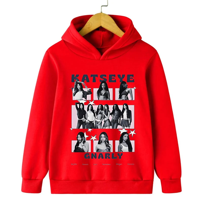 K-Pop Girls Group Katseye Hoodie Boys Girls Hooded Sweatshirts KPop