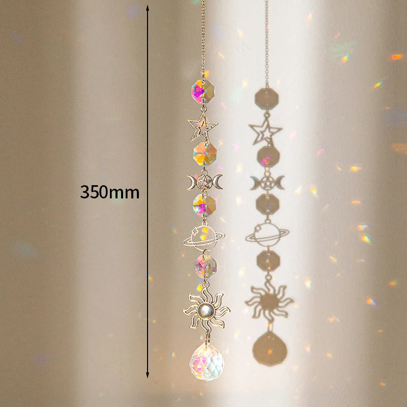 Crystal Suncatcher Pagan Wind Chimes Bohemian Garden Ornament
