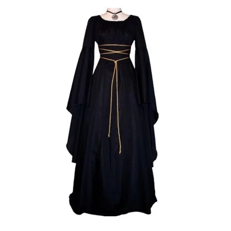 Pagan Medieval Gothic Historical Cosplay Long Gown Dress