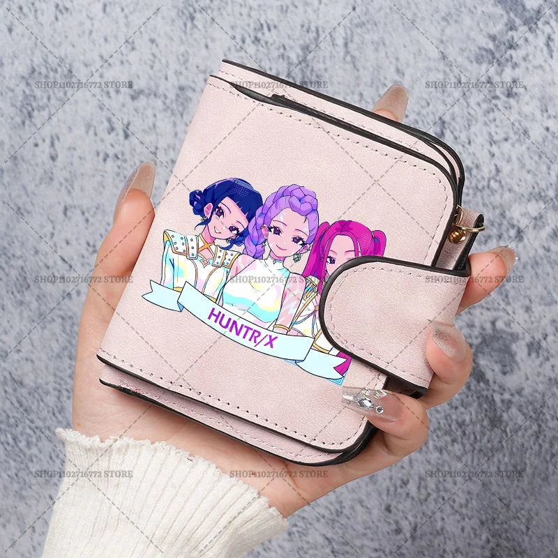 KPop Demon Hunters Wallet PU Waterproof Money Bag Card Holder Purse Coin Huntrix Merch Gift