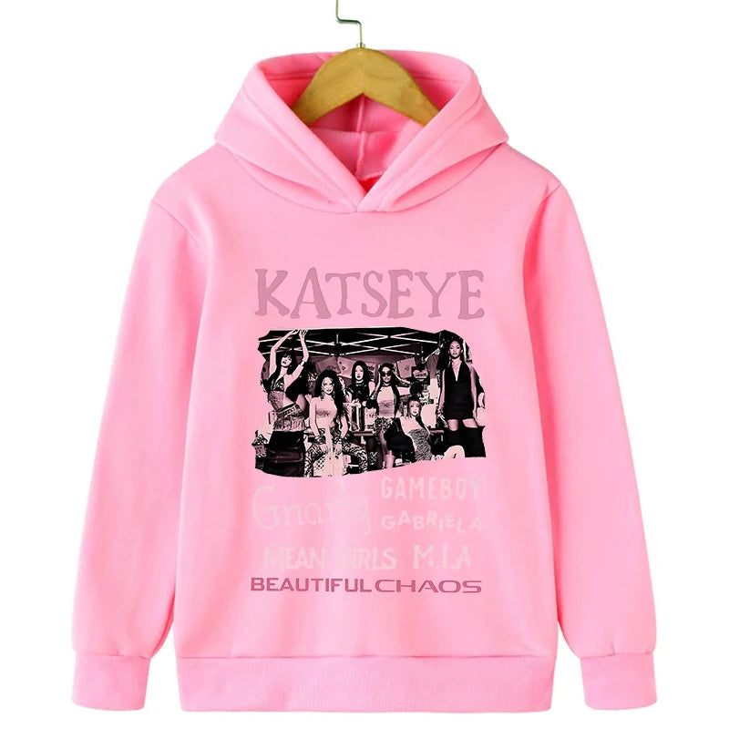 K-Pop Girls Group Katseye Hoodie Boys Girls Hooded Sweatshirts KPop