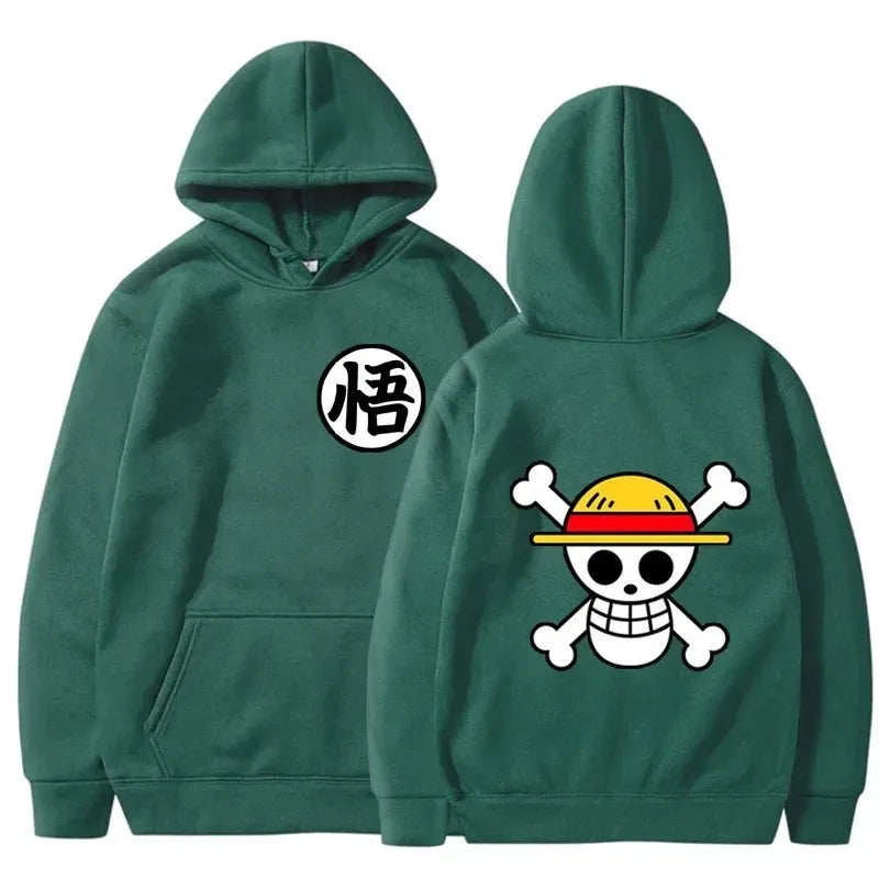 Straw Hat Pirates One Piece Manga Anime Hoodie Luffy Sweatshirt Pullover Hooded Top