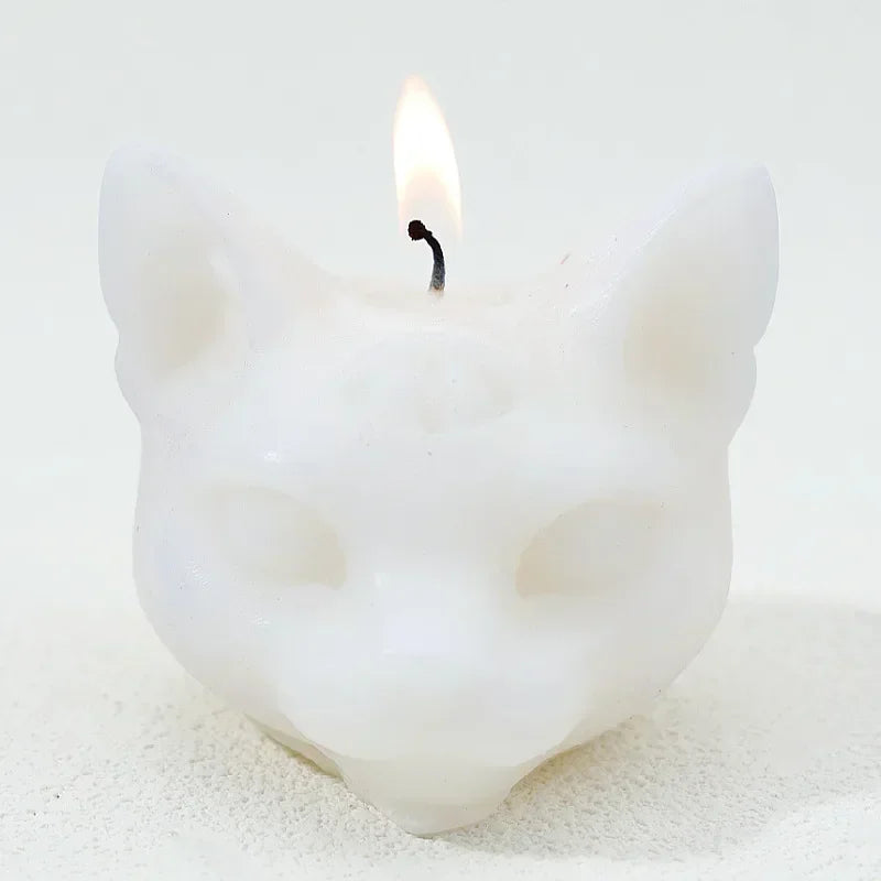 Three Eye Cat Scented Gothic Candles Halloween Decoration