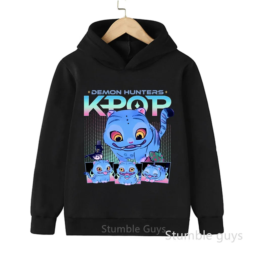 Kpop Demon Hunters Hoodie Set Huntrix Sweatshirts Tracksuit Joggers K-pop Clothes Merch