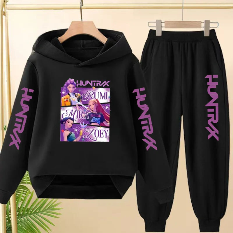 KPop Demon Hunters Tracksuit Hoodie Jumper Huntrix Clothes Joggers