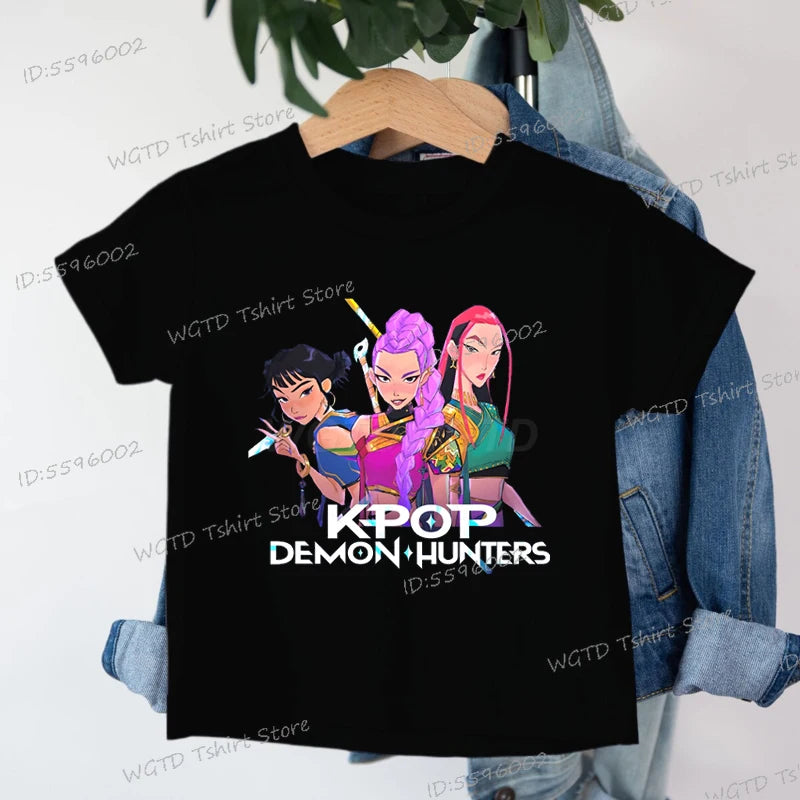 Kids T-shirt KPop Demon Hunters Tee Mira Rumi Zoey Huntrix Merch Gift
