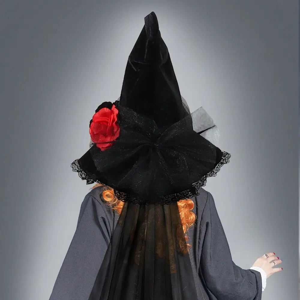 Witch Hat Gothic Queen Halloween Fancy Dress Costume Accessory