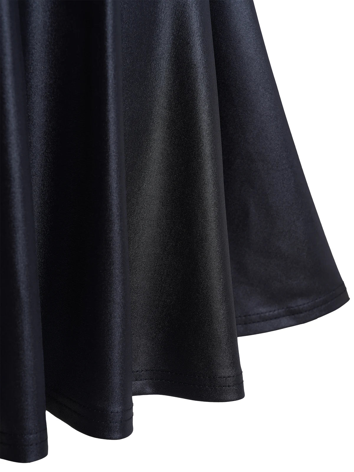 Gothic Black Skater Dress O Ring Chain Belt