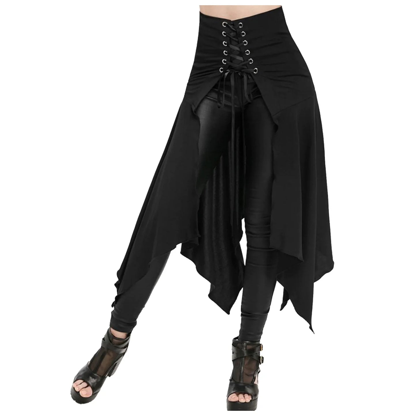 Gothic Steampunk Medieval Vintage High Waist Over Skirt