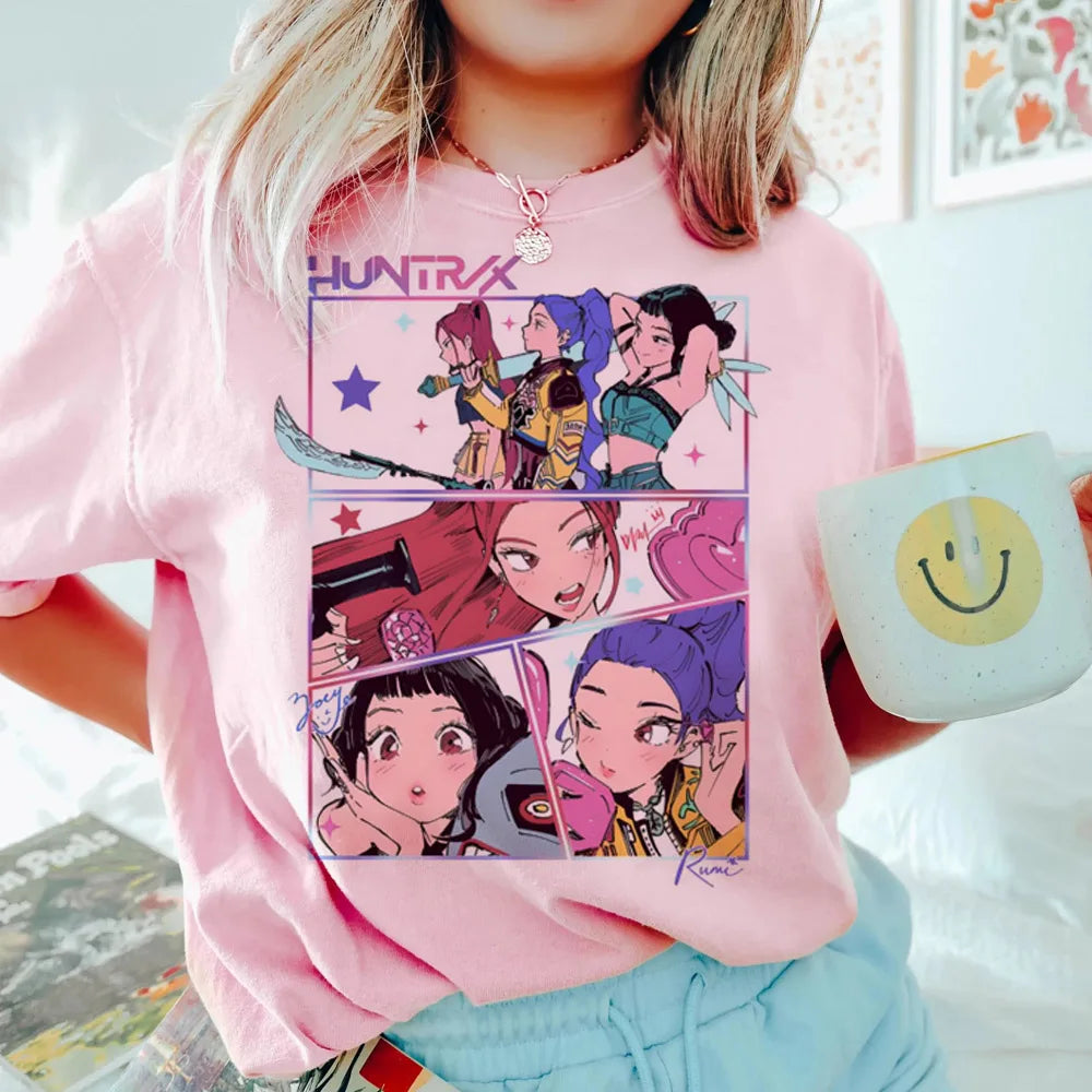 Saja Boys T shirt Boys Girls Short Sleeve T-shirt Tops Kpop Demon Hunters Clothes