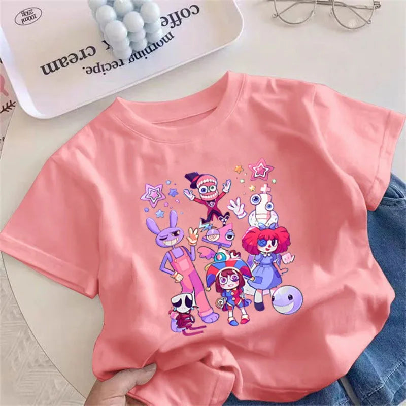 THE AMAZING DIGITAL CIRCUS Kids TShirt Pomni Jax Caine TADC Clothes