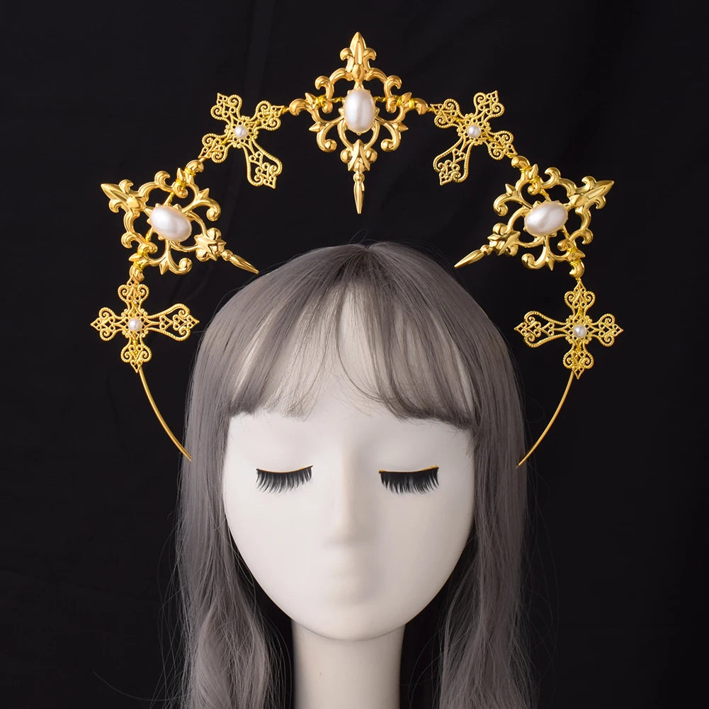 Gothic Vampire Goddess Sun Halo Headband Costume Accessory