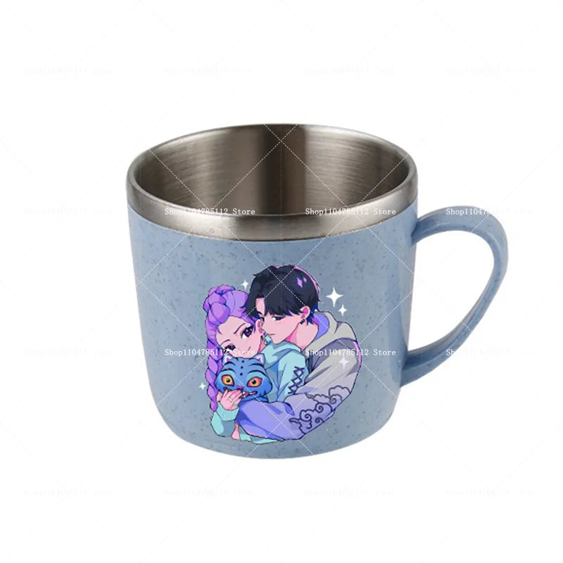 KPop Demon Hunters Stainless Steel Camping Cup Water Bottle Mug Merch Gifts K-Pop