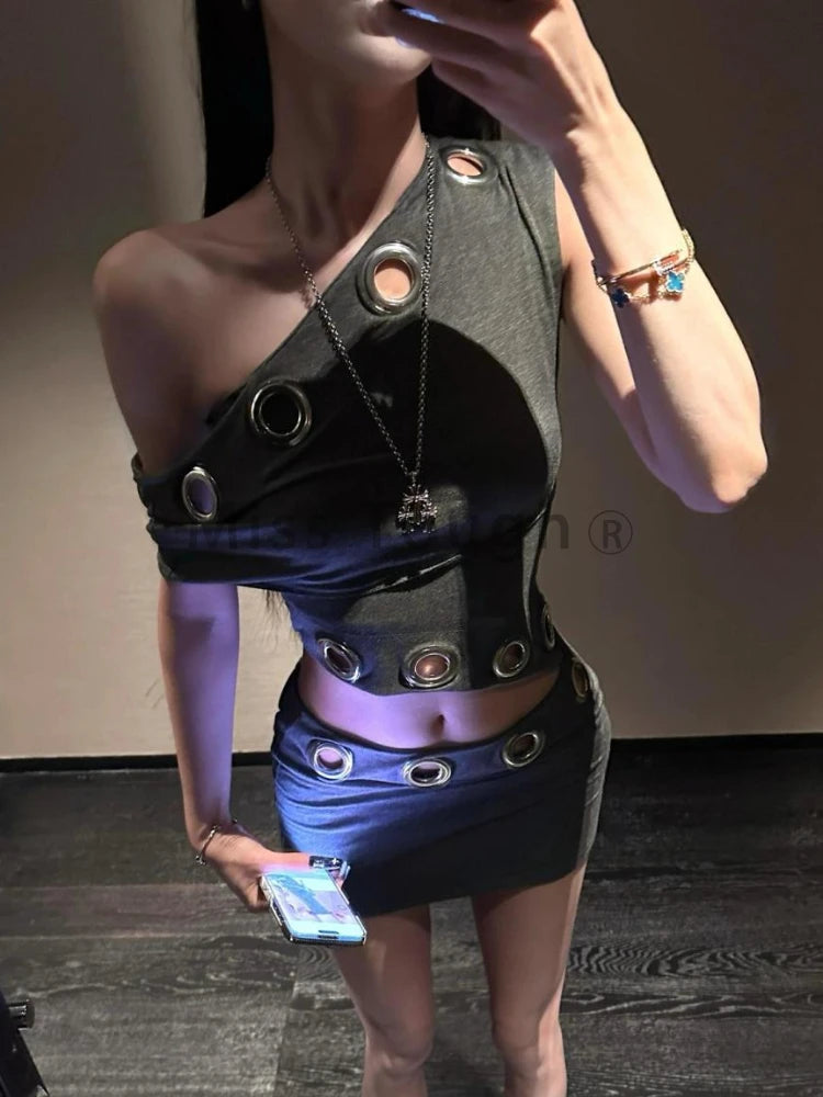 Sexy Clubwear Mini Dress Punk Alternative Y2K Fashion