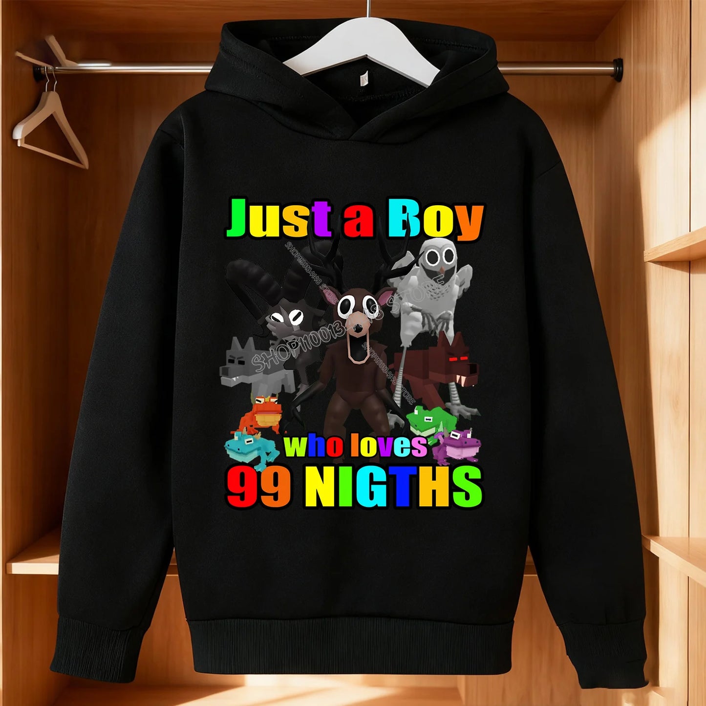 99 Nights in The Forest Fleece Hoodie Roblox Gamer Hooded Sweatshirt Clothes Gaming