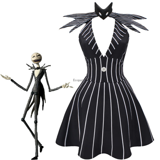 Jack Skellington Cosplay Costume Nightmare Skeleton Fancy Dress