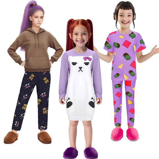 KPop Rumi Zoey Mira Cosplay Costume Pyjamas Girls Sleepwear Pajamas PJ's Huntrix Gifts