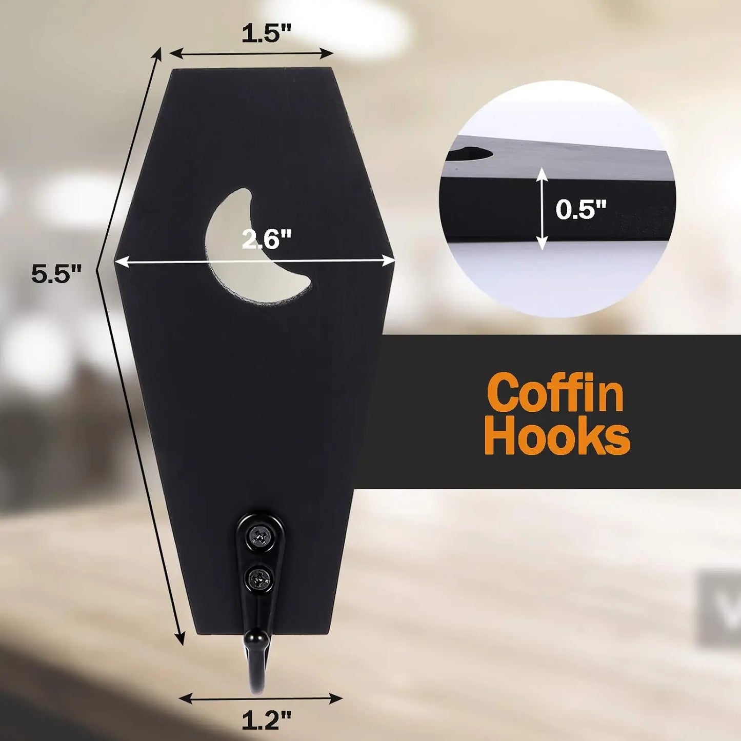 Wall-mounted Coffin Key Holder - Gothic Home Decor Wall Hanging