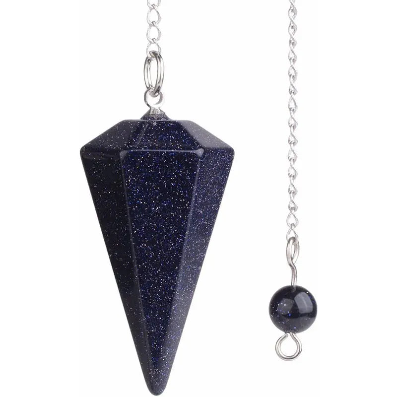 Natural Stone Quartz Agates Pendant Reiki Healing Cone Amethyst Charm Pendulum Pendants For Divination Dowsing Crystals