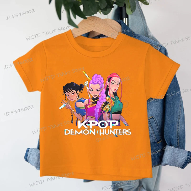 Kids T-shirt KPop Demon Hunters Tee Mira Rumi Zoey Huntrix Merch Gift
