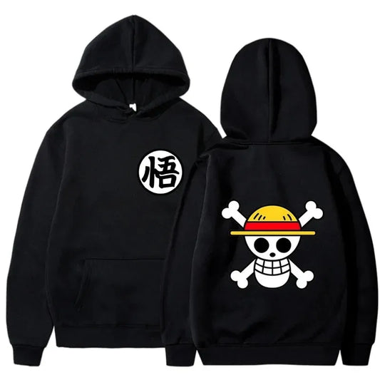 Straw Hat Pirates One Piece Manga Anime Hoodie Luffy Sweatshirt Pullover Hooded Top