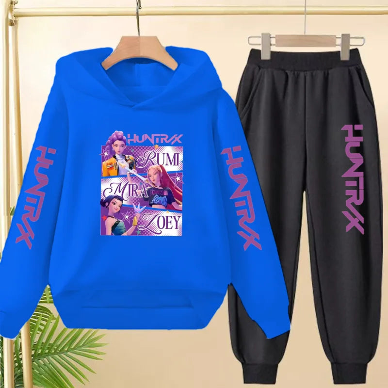 KPop Demon Hunters Tracksuit Hoodie Jumper Huntrix Clothes Joggers