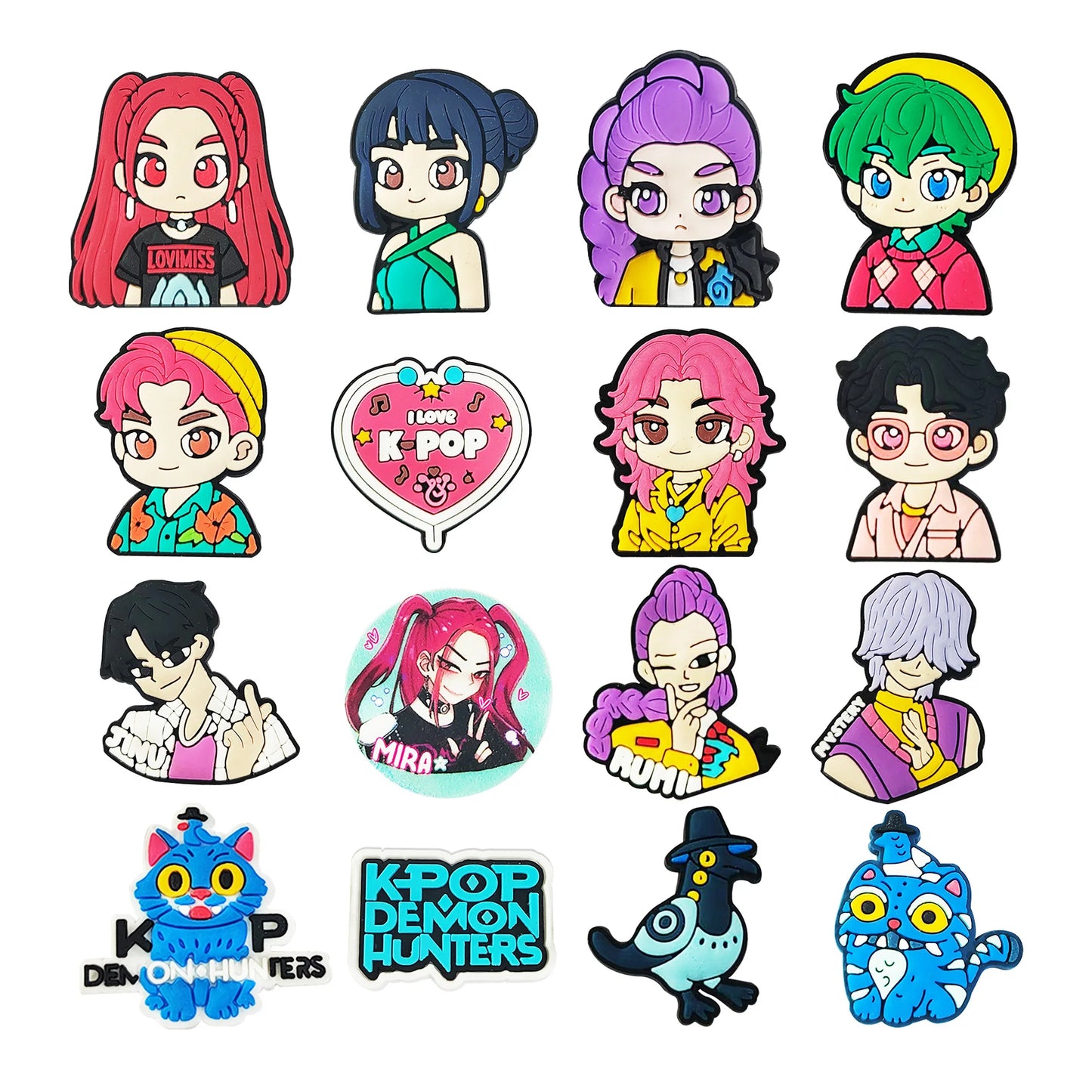 K-POP Demon Hunters Croc Charms Huntrix Saja Boys Rumi Derpy Shoe Charms Accessories