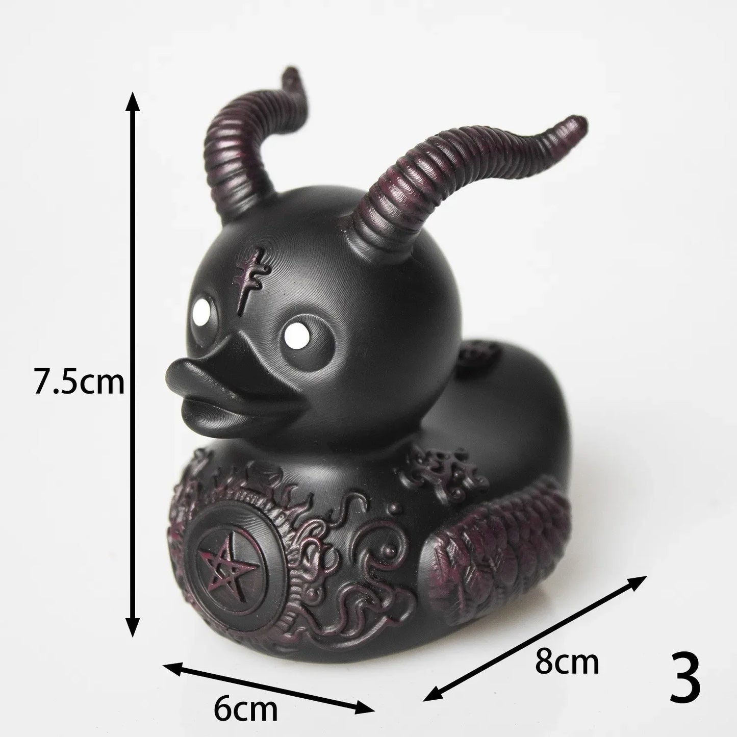 Gothic Rock Duckies Desktop Decoration Punk Bathroom Rubber Duck