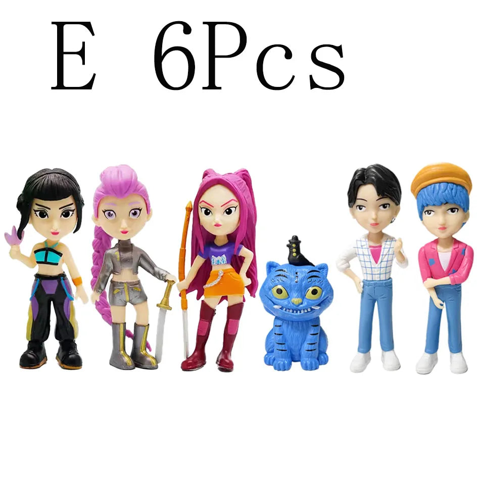 Kpop Demon Hunters Rumi Zoe Mira Figures Huntrix Toys Saja Boys Dolls K-pop