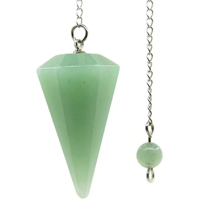 Natural Stone Quartz Agates Pendant Reiki Healing Cone Amethyst Charm Pendulum Pendants For Divination Dowsing Crystals