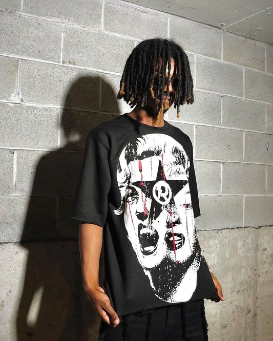 Gothic Punk Horror Print Oversized Unisex TShirt