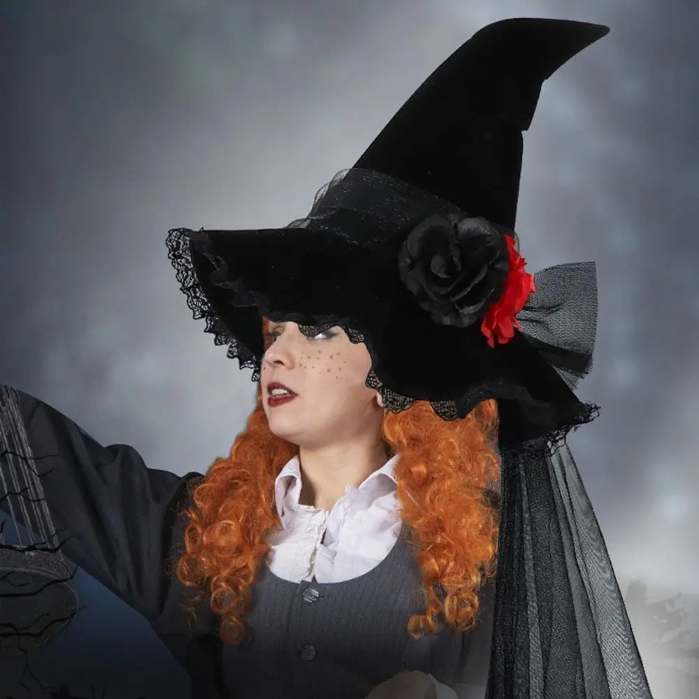 Witch Hat Gothic Queen Halloween Fancy Dress Costume Accessory