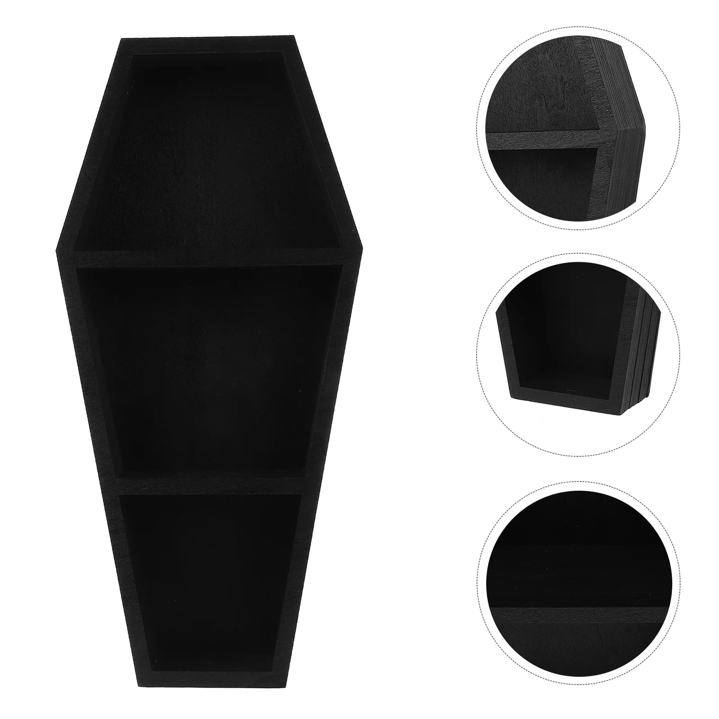 Coffin Storage Rack Gothic Home Decor Wall Shelf