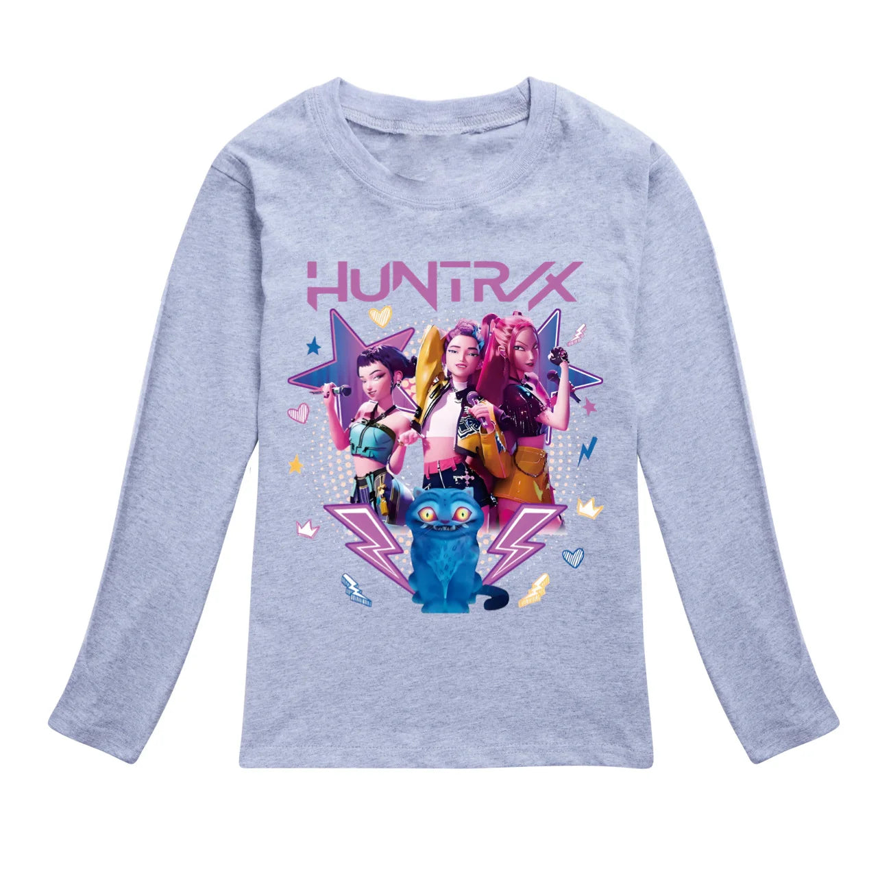 KPop Demon Hunters Huntrix Top T Shirt Kids T-shirt Rumi Clothes Mira Zoey Long Sleeved