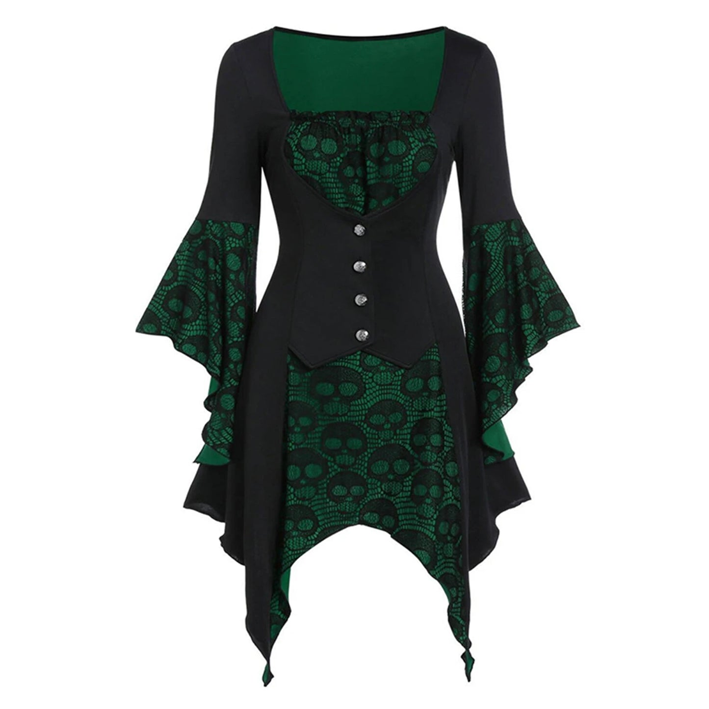 Sexy Victorian Vampire Gothic Waistcoat Witch Halloween Dress Fancy Dress Costume
