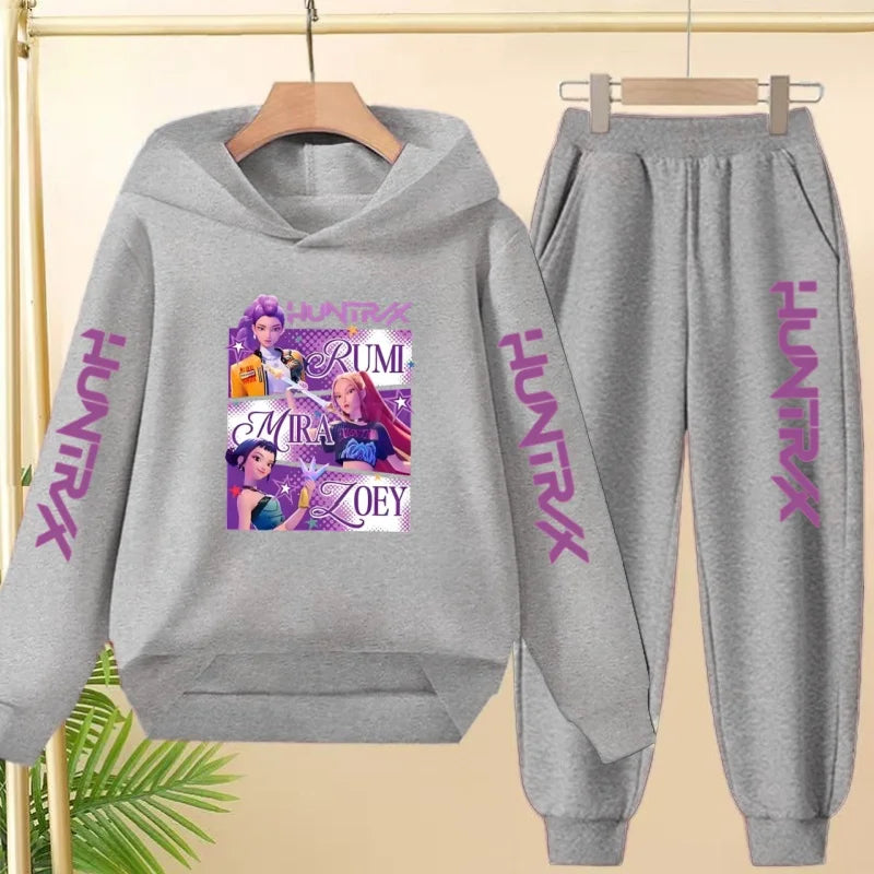 KPop Demon Hunters Tracksuit Hoodie Jumper Huntrix Clothes Joggers